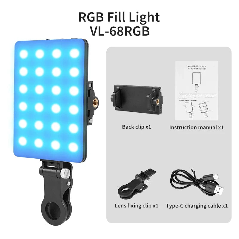 Portable Pocket RGB Video Light