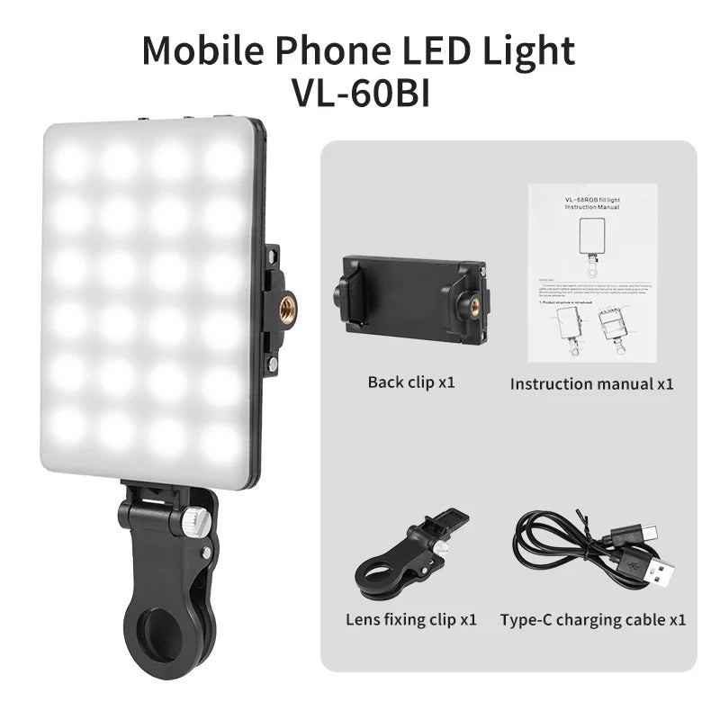 Portable Pocket RGB Video Light